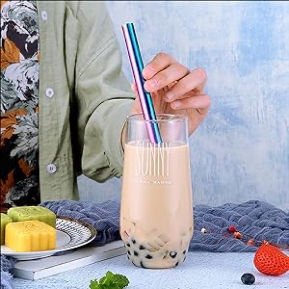 Reusable Silicone Boba Straws, Extra Large Bubble Tea Smoothie Straws, Pack of 4 - Picture 9 of 9
